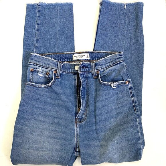 Abercrombie & Fitch The Ankle Straight Ultra High Rise Jeans Size 26/ 2R - Picture 5 of 7